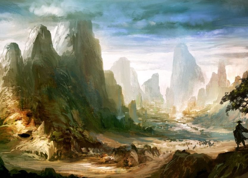 dragon landscape artwork